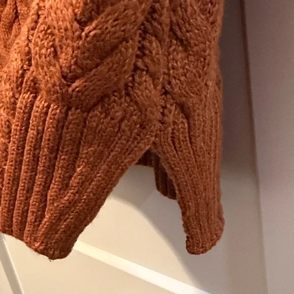 Talbots Women's Rust Cable Knit Sweater Vest Size M - Picture 7 of 7